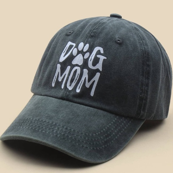 Accessories - Woman’s  Green Graphic Print Dog Mom Baseball Cap